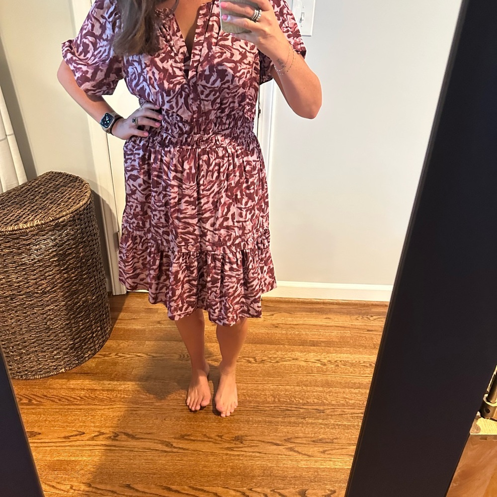Anthropologie Somerset Patterned Midi/mini Dress